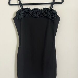 Inspired Hearts Black Sheath Dress Spaghetti Strap Embellished